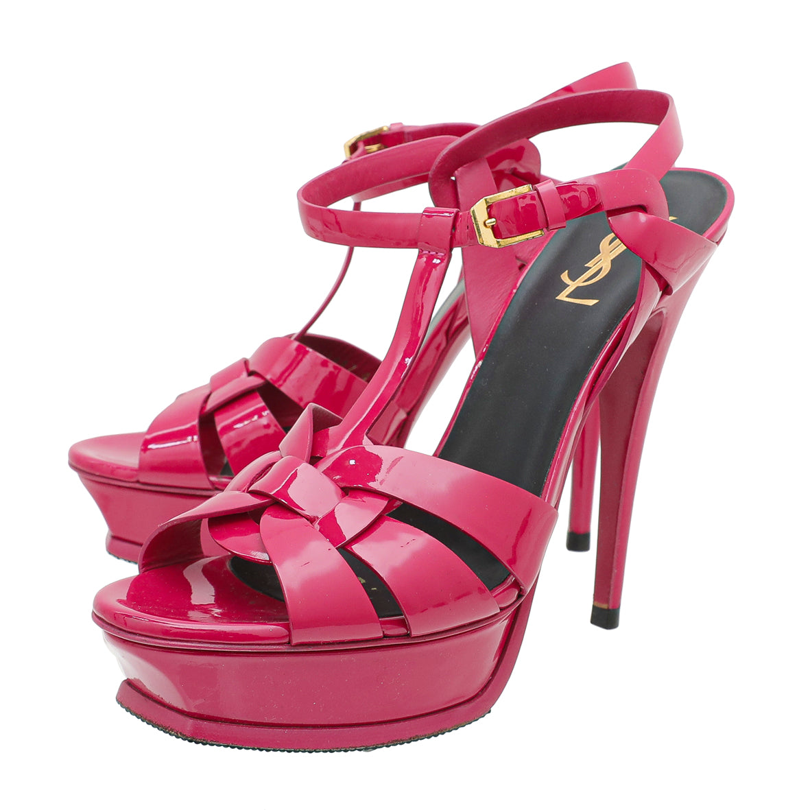 YSL Fuschia Tribute Sandal 40.5-YSL-THE CLOSET