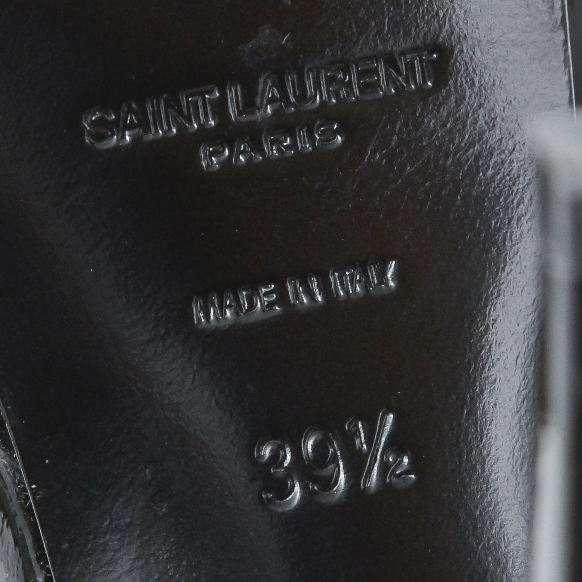 YSL Black Patent Tribute Heels 39 1-2-YSL-THE CLOSET