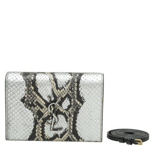 YSL Tricolor Python Toy Kate Strap Wallet