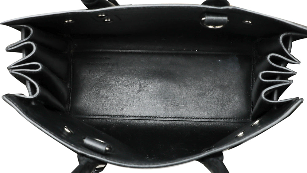 YSL Black Croc Embossed Sac De Jour Nano Bag-YSL-THE CLOSET