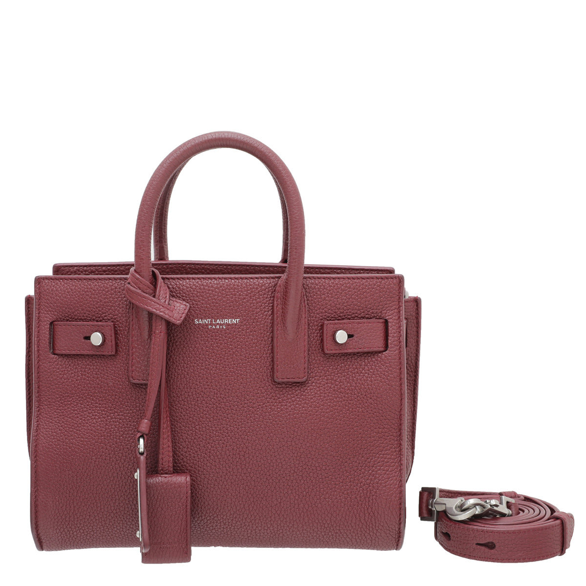 YSL Burgundy Sac De Jour Souple Nano Bag-YSL-THE CLOSET