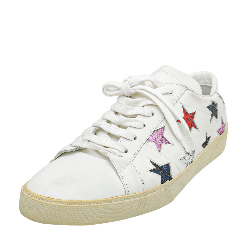 YSL White Multicolor Stars Court Classic SL-06 California Sneakers 44-YSL-THE CLOSET