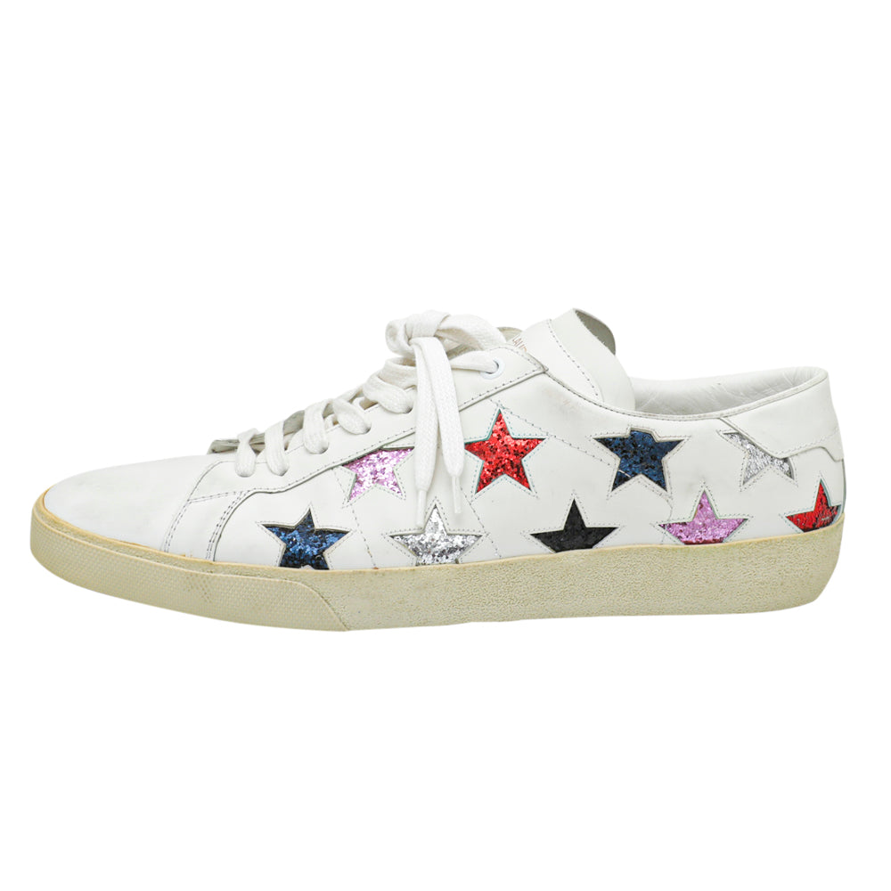 YSL White Multicolor Stars Court Classic SL-06 California Sneakers 44