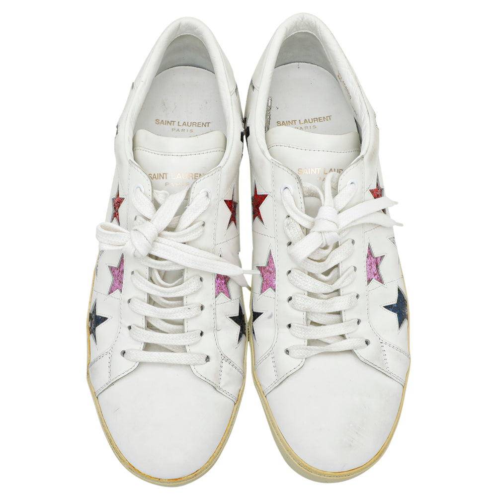 YSL White Multicolor Stars Court Classic SL-06 California Sneakers 44