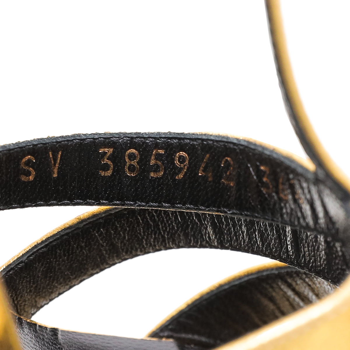 YSL Metallic Gold Strappy T-Strap Sandals 36.5-YSL-THE CLOSET