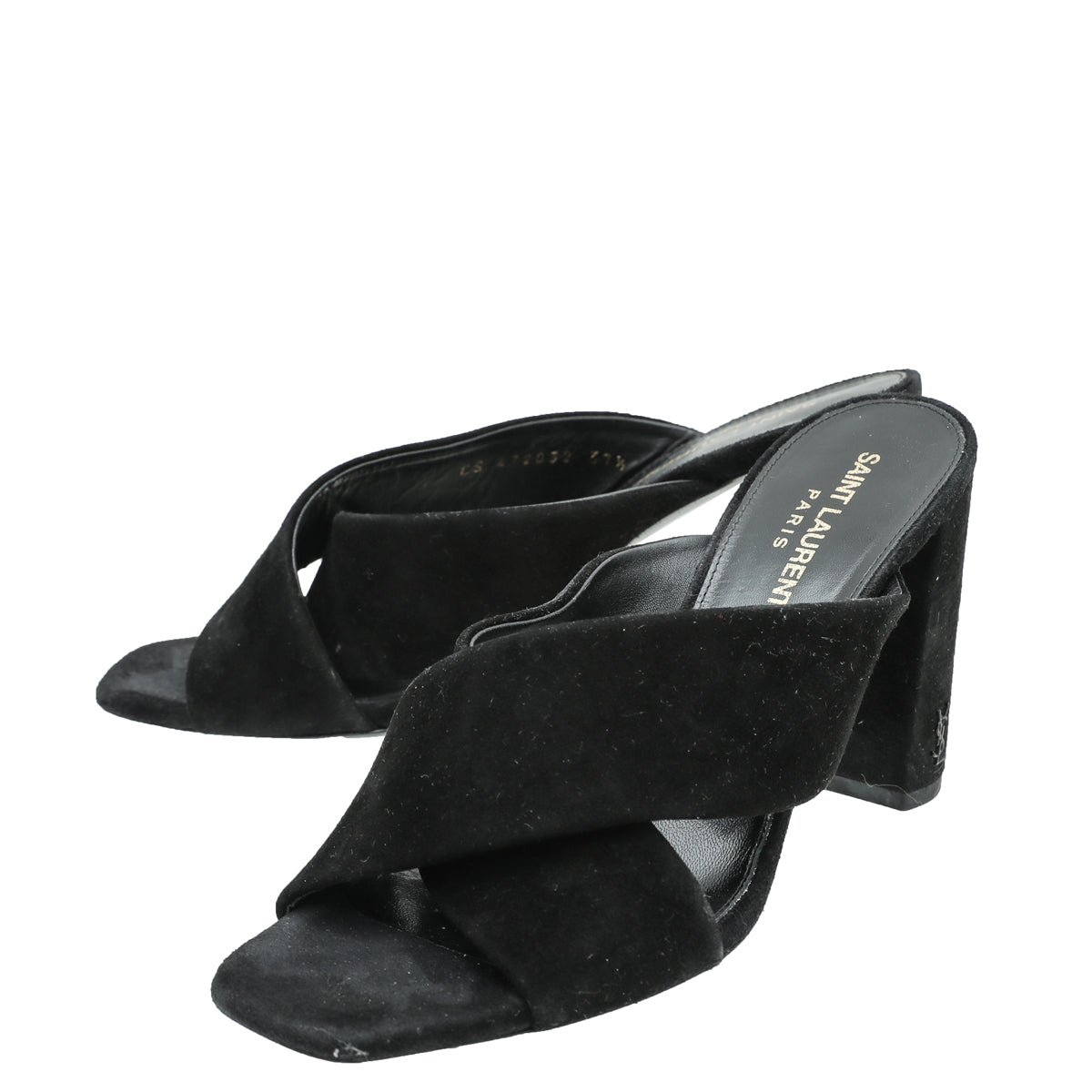 YSL Black Suede Loulou Mules 37.5-YSL-THE CLOSET