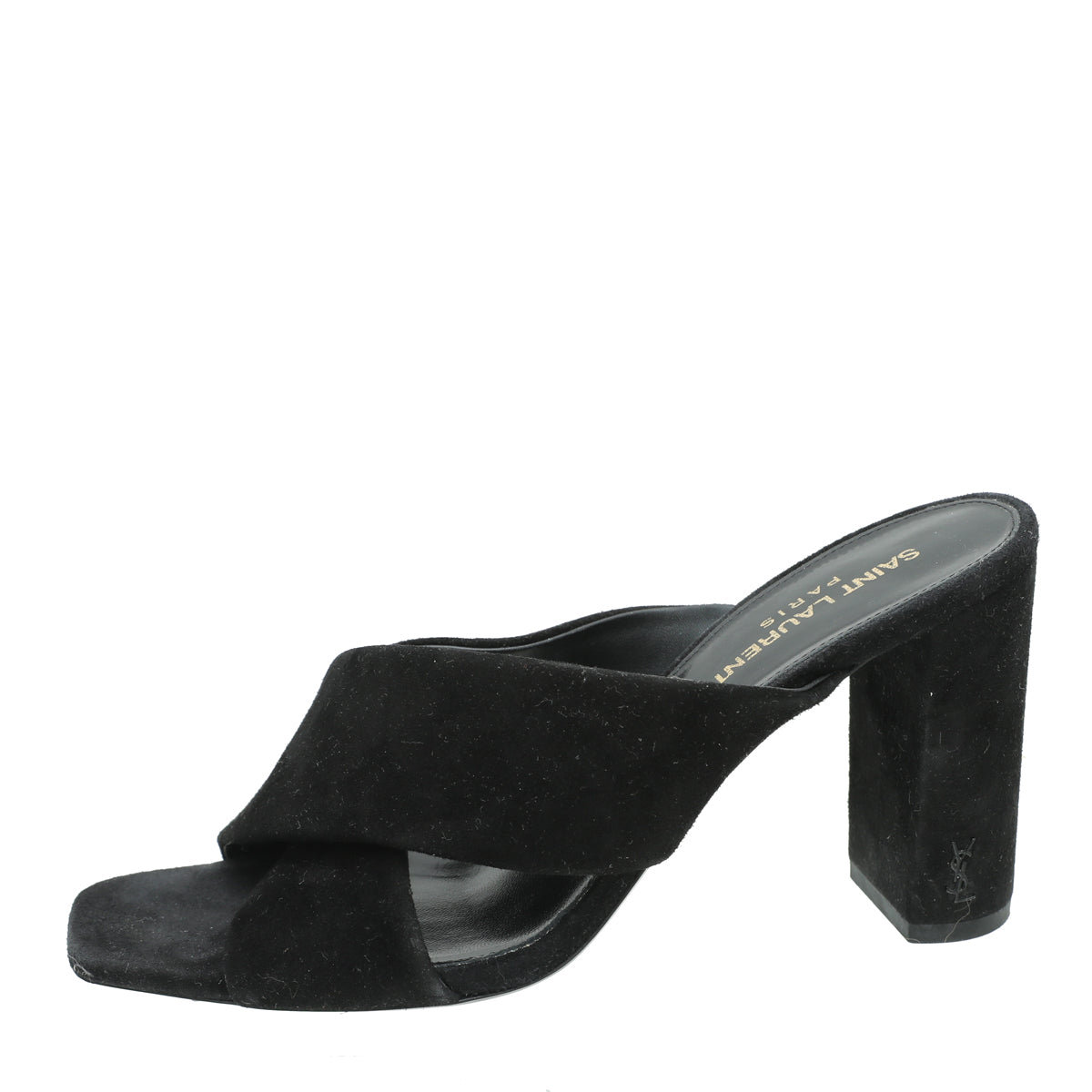 YSL Black Suede Loulou Mules 37.5-YSL-THE CLOSET