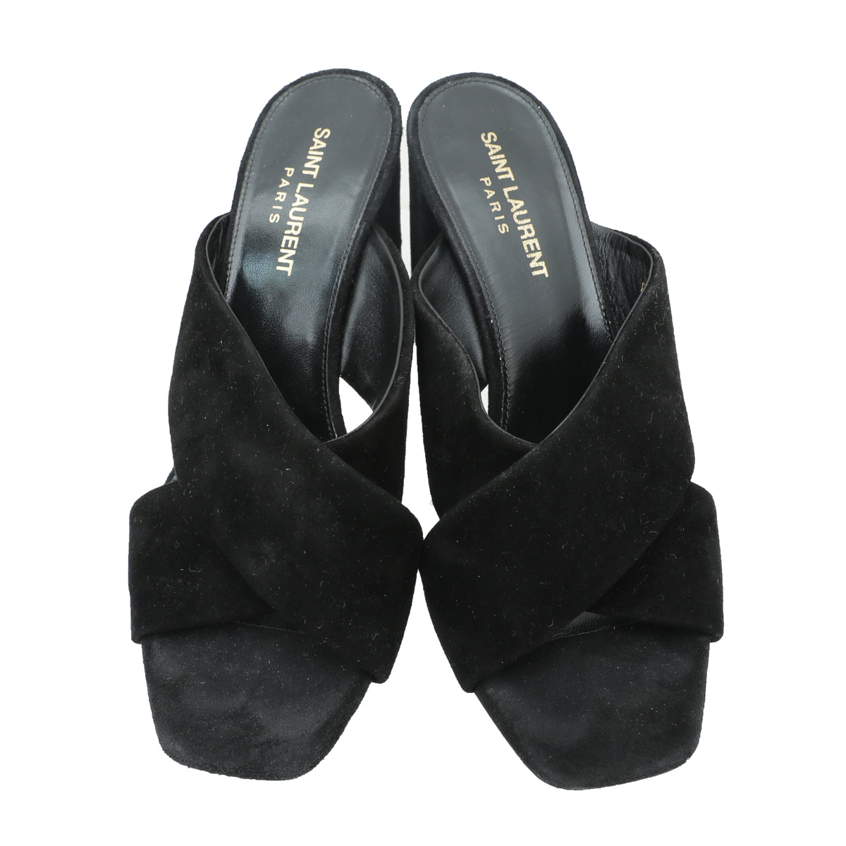 YSL Black Suede Loulou Mules 37.5-YSL-THE CLOSET