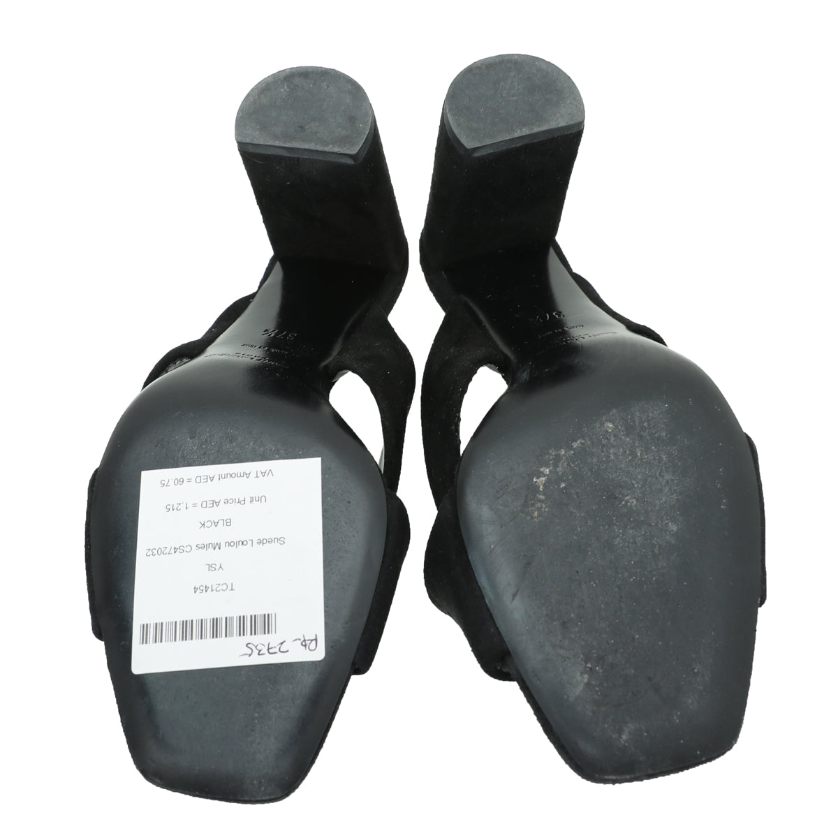 YSL Black Suede Loulou Mules 37.5-YSL-THE CLOSET