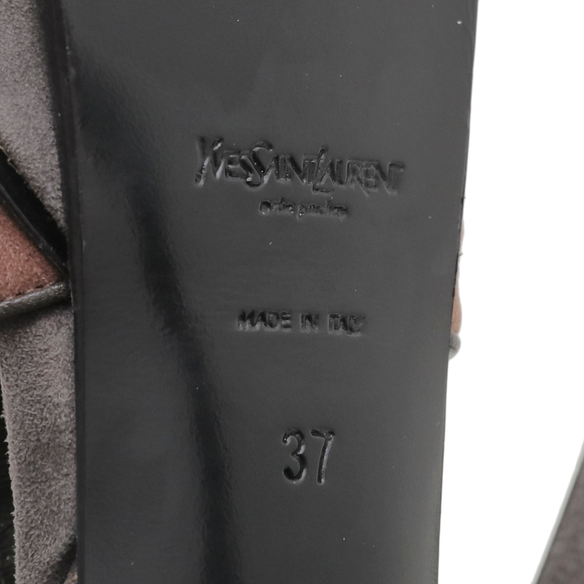 YSL Multicolor Suede Tribute Sandal 37-YSL-THE CLOSET