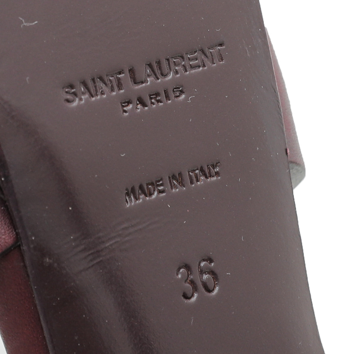 YSL Burgundy Tribute Sandals 36-YSL-THE CLOSET