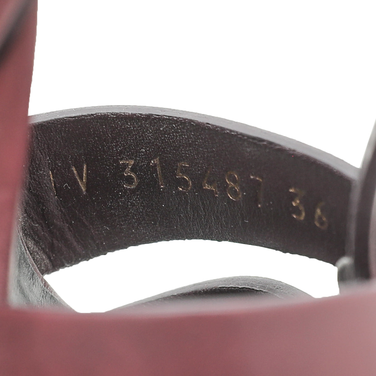 YSL Burgundy Tribute Sandals 36-YSL-THE CLOSET