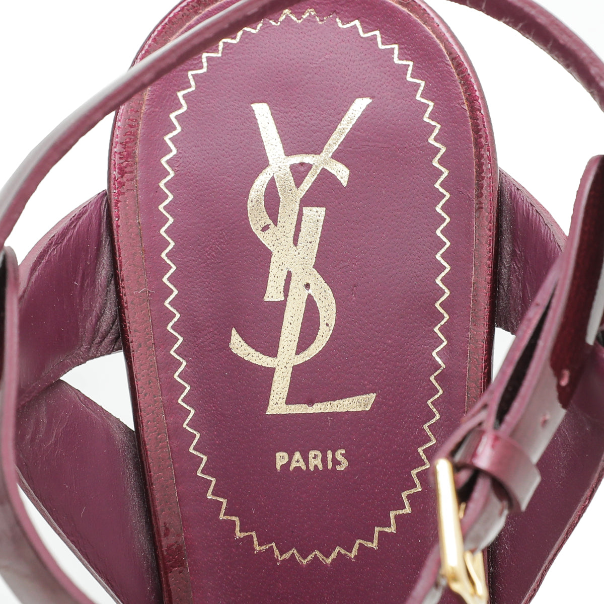 YSL Wine Tribute Sandal 39.5-YSL-THE CLOSET