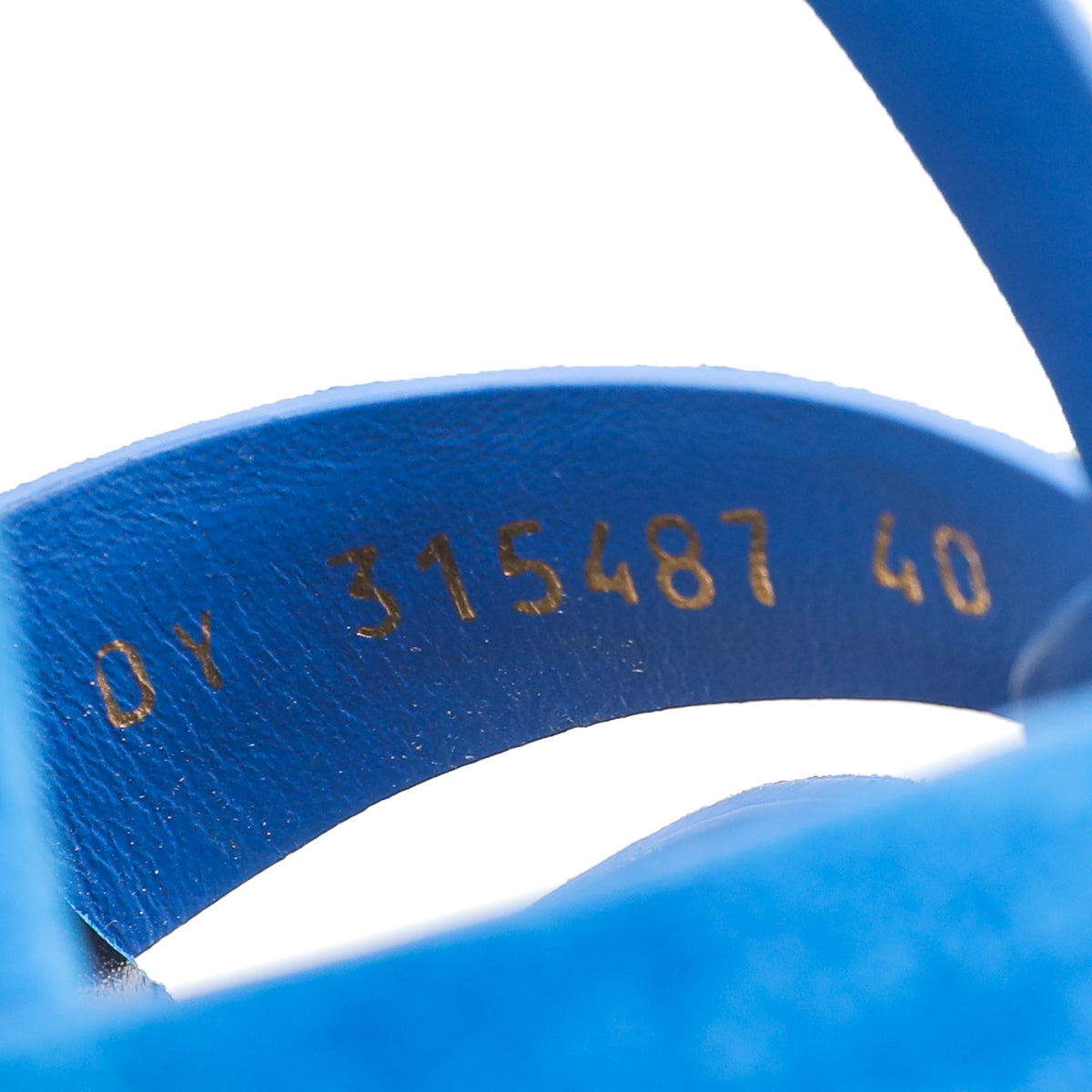 YSL Royal Blue Velvet Tribute Sandals 40-YSL-THE CLOSET