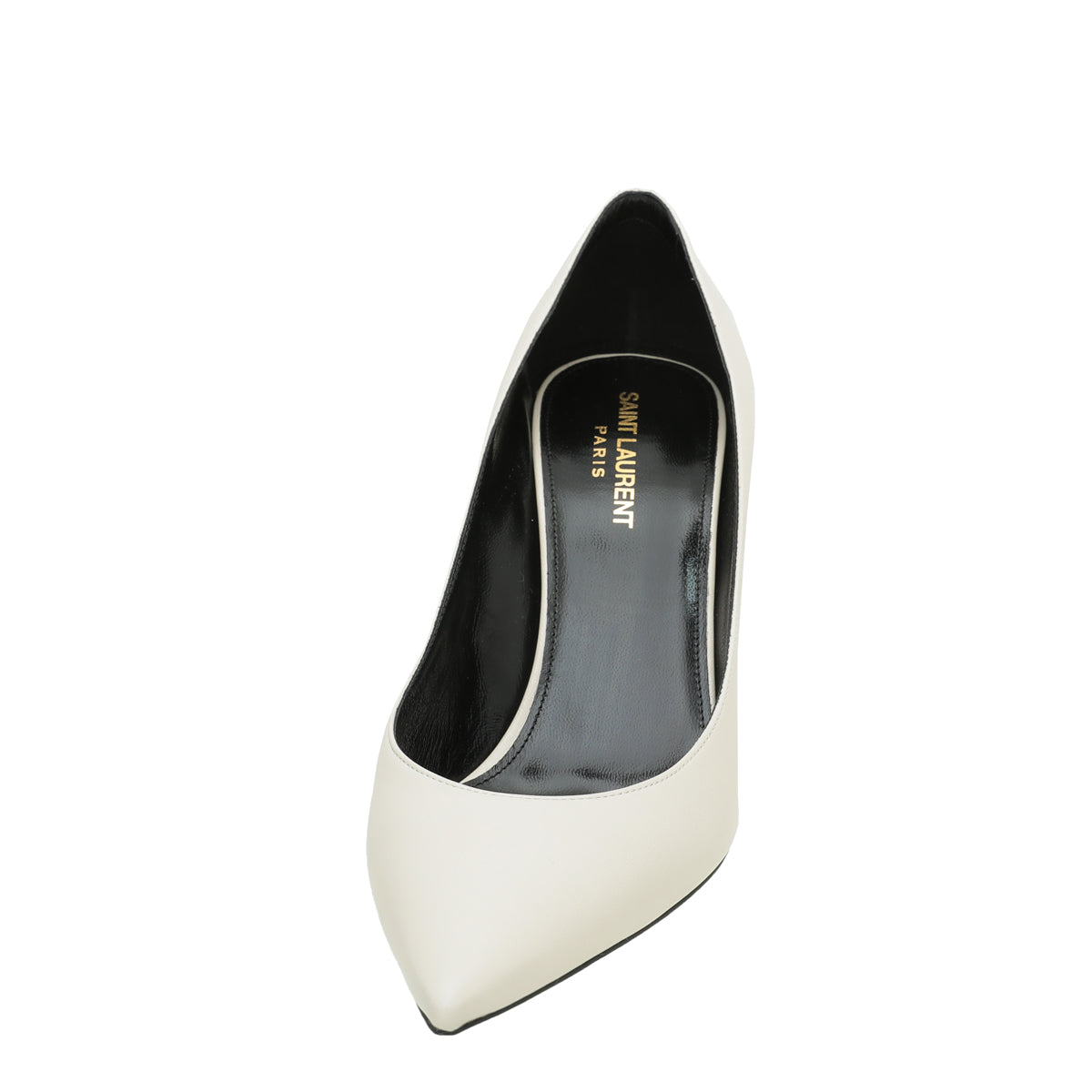 YSL White Pearl Zeo 85 Pumps 38.5-YSL-THE CLOSET