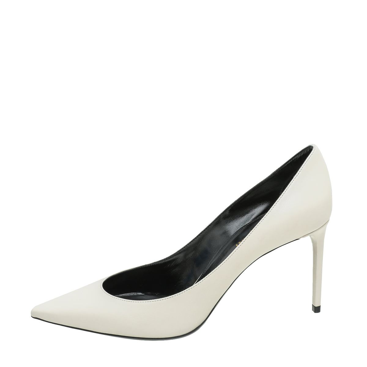 YSL White Pearl Zeo 85 Pumps 38.5-YSL-THE CLOSET