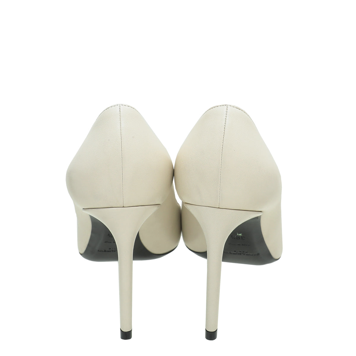 YSL White Pearl Zeo 85 Pumps 38.5-YSL-THE CLOSET