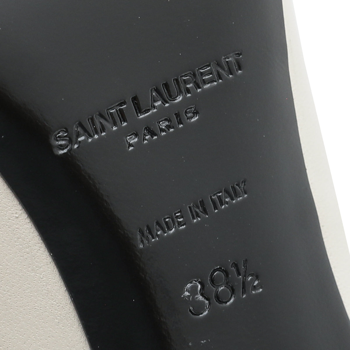 YSL White Pearl Zeo 85 Pumps 38.5-YSL-THE CLOSET