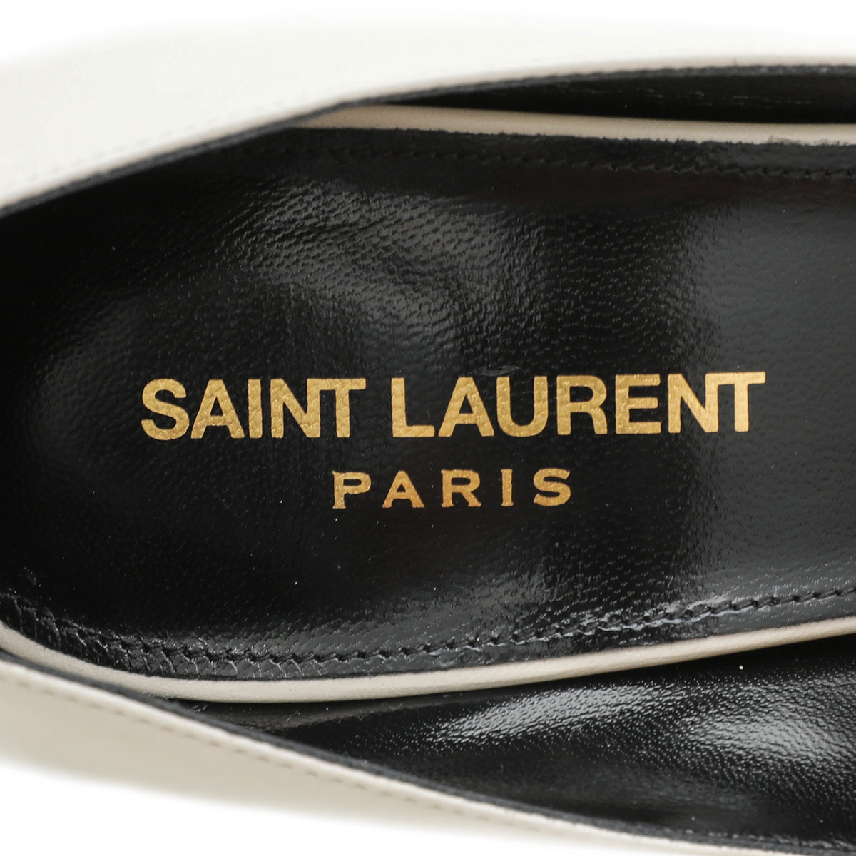 YSL White Pearl Zeo 85 Pumps 38.5-YSL-THE CLOSET